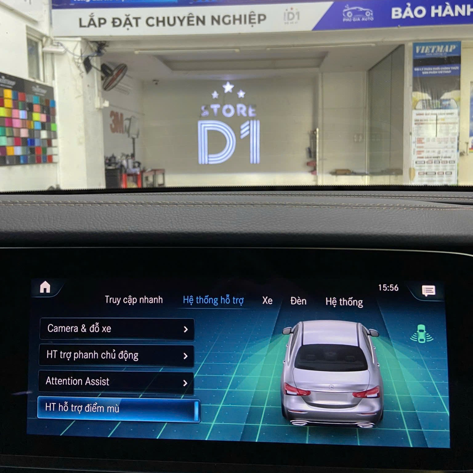 cảnh báo điểm mù mercedes